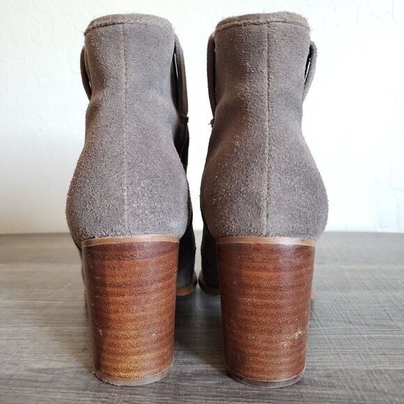 Splendid Lakota Western High-Heel Suede Booties Size Women's 9.5 Grey Ankle Boot - Picture 5 of 12